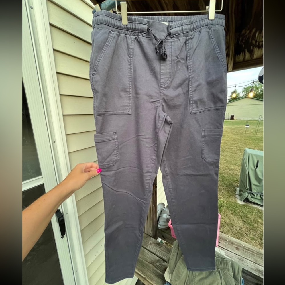Maurices Women's Gray Cargo Jeans